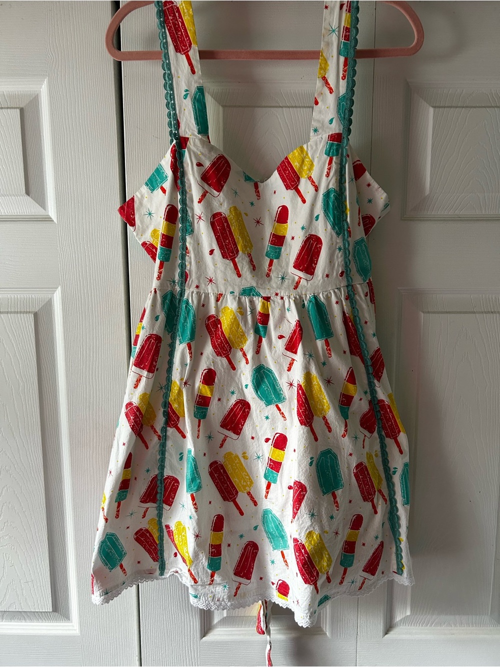 Women’s White Popsicle Print vintage Sundress